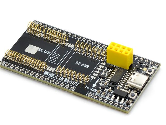 USB-Soros ESP-01/ESP32/ESP12/ESP32-modul kombinált programozó (ESP LINK, CH340)