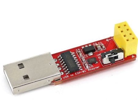 USB-Soros ESP-01/ESP-01S illesztő (CH340; programozó; ESP LINK; piros)