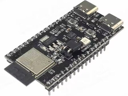 ESP32-H2-DevKitM fejlesztőkártya, amely támogatja a Thread, Zigbee és Bluetooth Low Energy kommunikációt; ideális Arduino alapú IoT projektekhez.