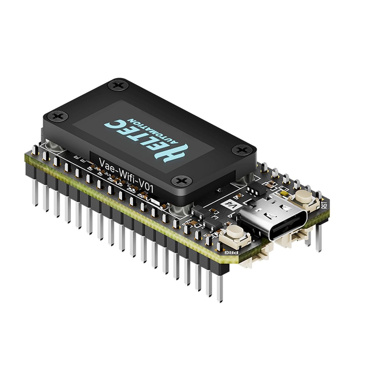 Heltec WiFi LoRa 32 V4 áramköri modul központi OLED kijelzővel, ESP32-S3 vezérléssel, SX1262 rádióval és GNSS/GPS csatlakozással, távoli szenzorhálózati projektekhez, 868 MHz-es vezeték nélküli adatátvitelhez.