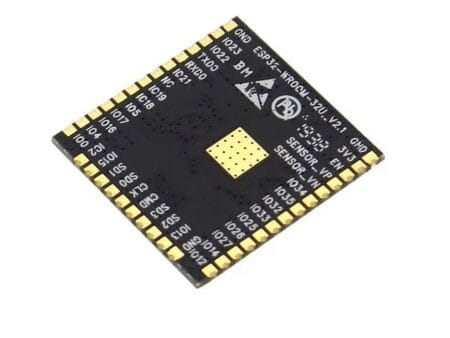 ESP32‑WROOM‑32U modul 16 MB flash memóriával, U.FL külső antennás csatlakozóval