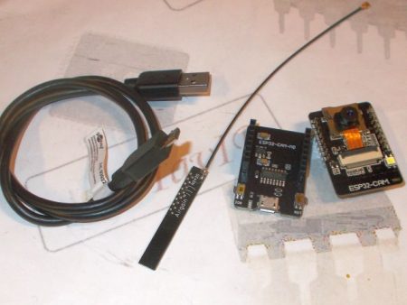 ESP32-CAM készlet/KIT (ESP-32 lap; 2MPx cam; USB feltöltő, ant) - Image 7