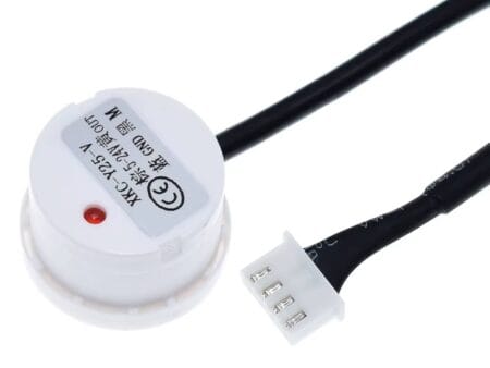 Non-contact folyadékszint-érzékelő szenzor modul (XKC-Y25) vízszint méréshez, Arduino és IoT projektekhez optimalizált, csőfalon keresztüli indukciós technológiával.