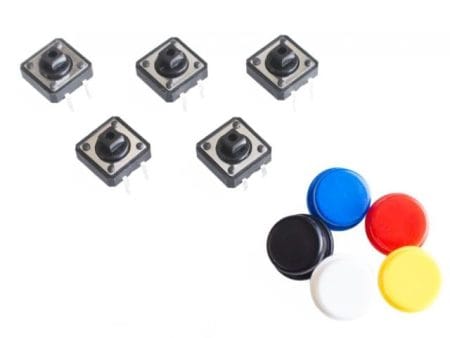 Nyomógomb (12x12) + nyomógombsapka (kerek) [5db/pack]