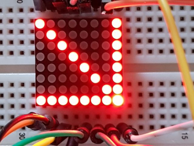 8x8 LED-mátrix (3mm) [1088BS, piros)