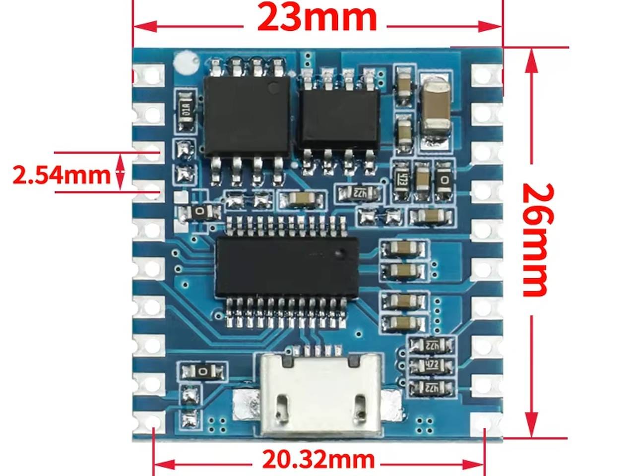 DY‑SV19R MP3 lejátszó modul 4MB beépített flash memóriával, USB feltöltéssel és mikrokontrolleres (pl. Arduino) vezérlési lehetőséggel.