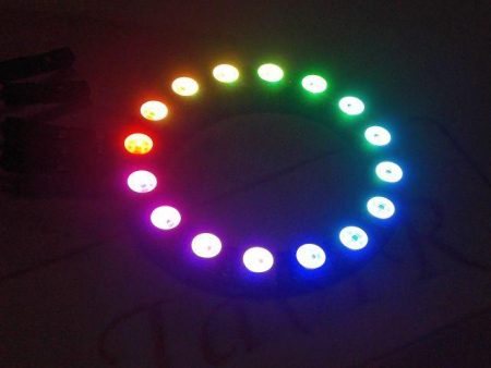 NeoPixel gyűrű RGB LED-sor (16x RGB LED, WS2812) - Image 4