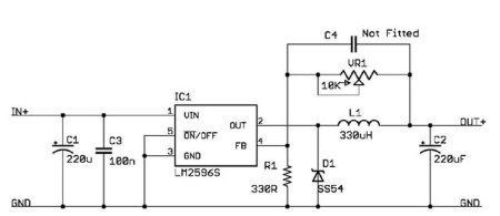 DC-DC step-down táp (LM2596) - Image 3
