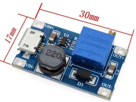 DC-DC step-up táp [uUSB] (MT3608; 2A) - Image 3