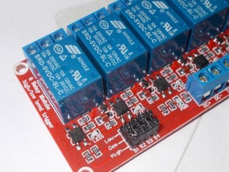 Relé-modul - 8-csatorna, optocsatolt (polarítás állítható; 5V) - Image 3