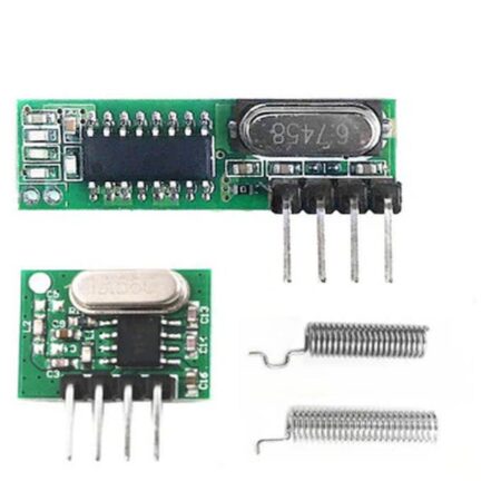 Qiachip RX470 RF vevőmodul rajzos méret- és lábkiosztási nézete, ANT és DO adatpontokkal, mikrokontrolleres vezeték nélküli kommunikáció bekötéséhez.