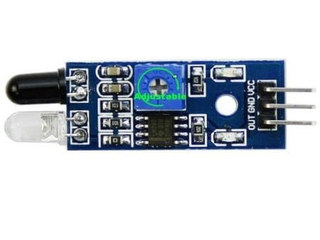Infravörös ütközésérzékelő akadályszenzor modul Arduino és intelligens robotautó vezérléshez, állítható érzékenységgel