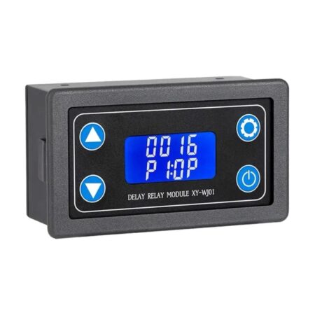 XY-WJ01 digitális időzítő relémodul (6-30 V DC, LCD kijelző, programozható késleltetés)