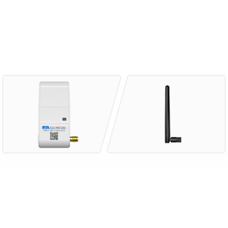 USB-s Ebyte E22-900T22U LoRa modul 900 MHz-es vezeték nélküli adatátvitelhez, Arduino és mikrokontrolleres IoT projektekhez.