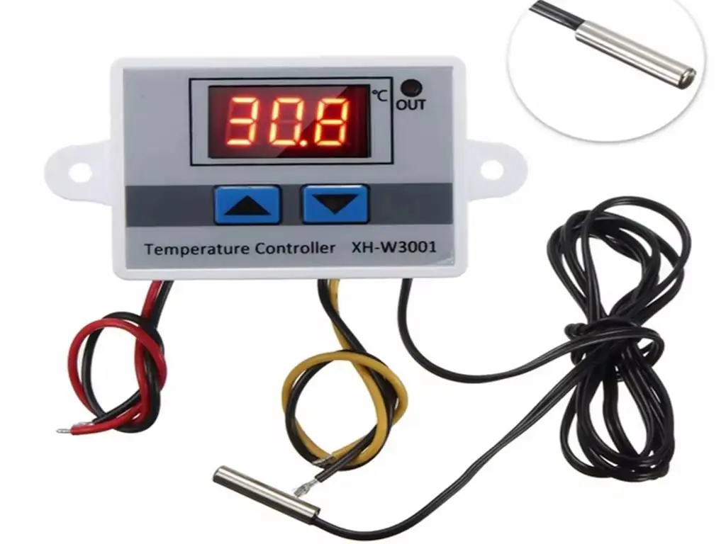 Elektronikus digitális termosztát (XH‑W3001; 230V/10A; -50...120°C)
