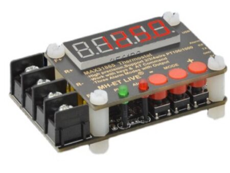 Egy ipari kivitelű PT100 érzékelő és MAX31865 alapú, galvanikusan leválasztott, precíziós termosztátmodul mikrokontrolleres hőméréshez