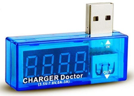 USB feszültség- és árammérő