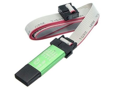 TavIR USBasp USB programozó (ISP10/6 konverterrel, tokozott)