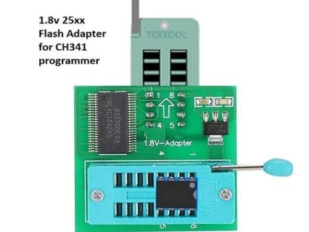 CH341A USB EEPROM és SPI Flash programozó készlet adapterekkel és csipeszes csatlakozóval