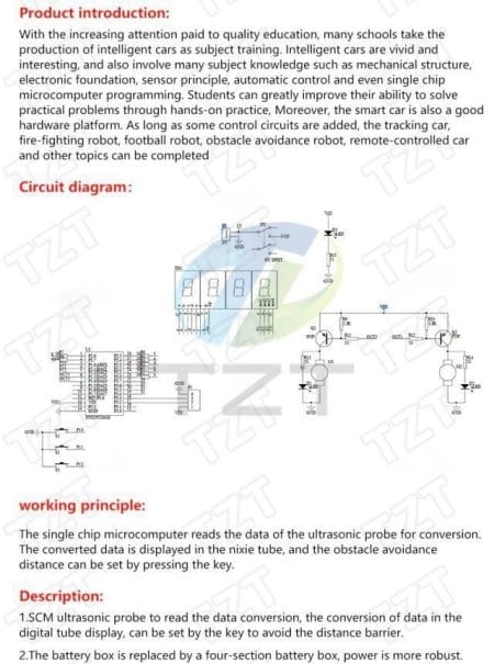 Falkövető robotautó (ultrahangos, távolságmérő) (D2-4) - Image 6