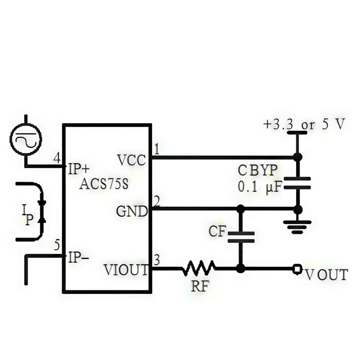 Lila CJMCU-758 0-50A AC/DC árammérő szenzor modul külön tüskesorral, nagyáramú forrasztási pontokkal és analóg kimeneti csatlakozásokkal mikrokontrolleres mérési projektekhez.
