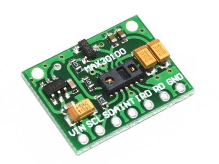 MAX30100 pulzus‑oximéter érzékelőmodul Arduino csatlakozással, vér oxigénszaturáció és pulzusszám mérése 660 nm vörös és 880 nm infravörös LED‑ekkel
