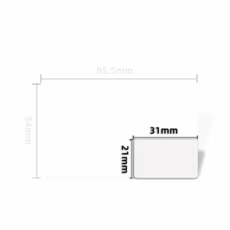 Apró, 31×21×0,8 mm-es NTAG215 NFC RFID kártya egyetlen darabban, kompakt elektronikai projektekhez, NFC-s azonosításhoz, adatolvasási tesztekhez és helytakarékos beépítéshez, telefonos vagy mikrokontrolleres fejlesztési környezetben egyaránt jól használható.