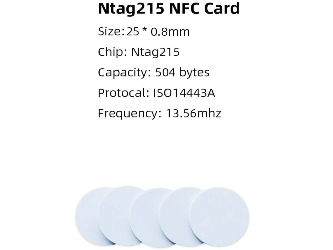 Ez az NTAG215 NFC coin tag robusztus, PVC konstrukcióval készült, így kültéri és beltéri használatra egyaránt alkalmas. A kerek forma és a 25 mm méret ideálissá teszi az RFID címkéhez, amely 13.56 MHz‑es kommunikációt használ, és könnyen olvasható NFC‑eszközökkel. A 504 byte‑os memória lehetővé teszi webcímek, névjegyek vagy egyedi azonosítók tárolását