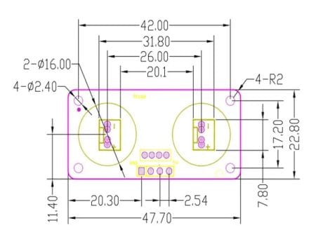 Kétfejes, vízálló JSN-SR20-Y1 ultrahangos távolságmérő modul, kültéri és ipari Arduino projektekhez, 2–500 cm tartományban.