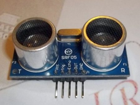 HY‑SRF05 ultrahangos távolságmérő modul 40 kHz, 2 cm–450 cm tartomány, Arduino kompatibilis
