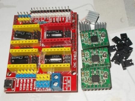 CNC shield 3.0 (GRBL vezérelt) + 3x motorvezérlő [Pack]
