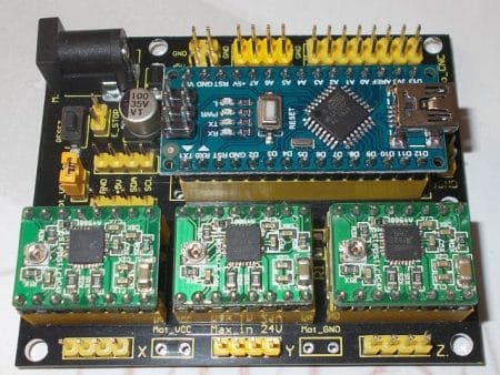 CNC 4.0 (GRBL vezérelt) + 3x motorvezérlő + 1x Nano  [Pack]