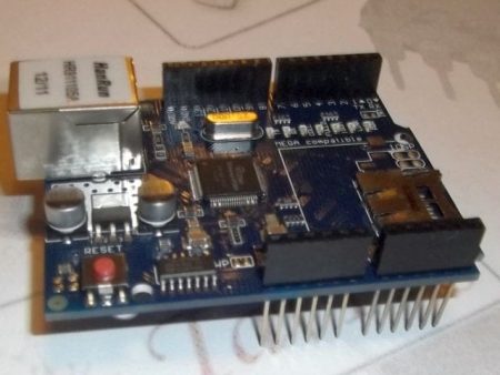 Ethernet Wiznet shield (W5100 chip, LAN)